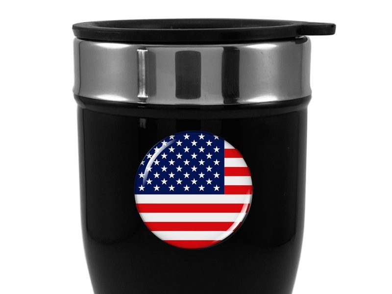 Travel Mug with American Flag Logo